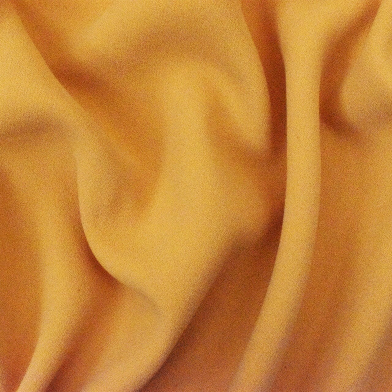 Yellow Famous Designer Poly Double Sided Crepe Woven Fabric By the Yard